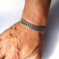 BALL CHAIN RAP BRACELET/ OVAL  sale