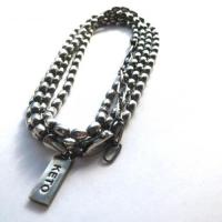 BALL CHAIN RAP BRACELET/ OVAL  sale